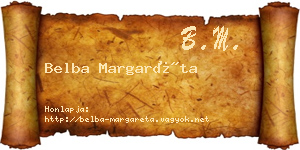 Belba Margaréta névjegykártya